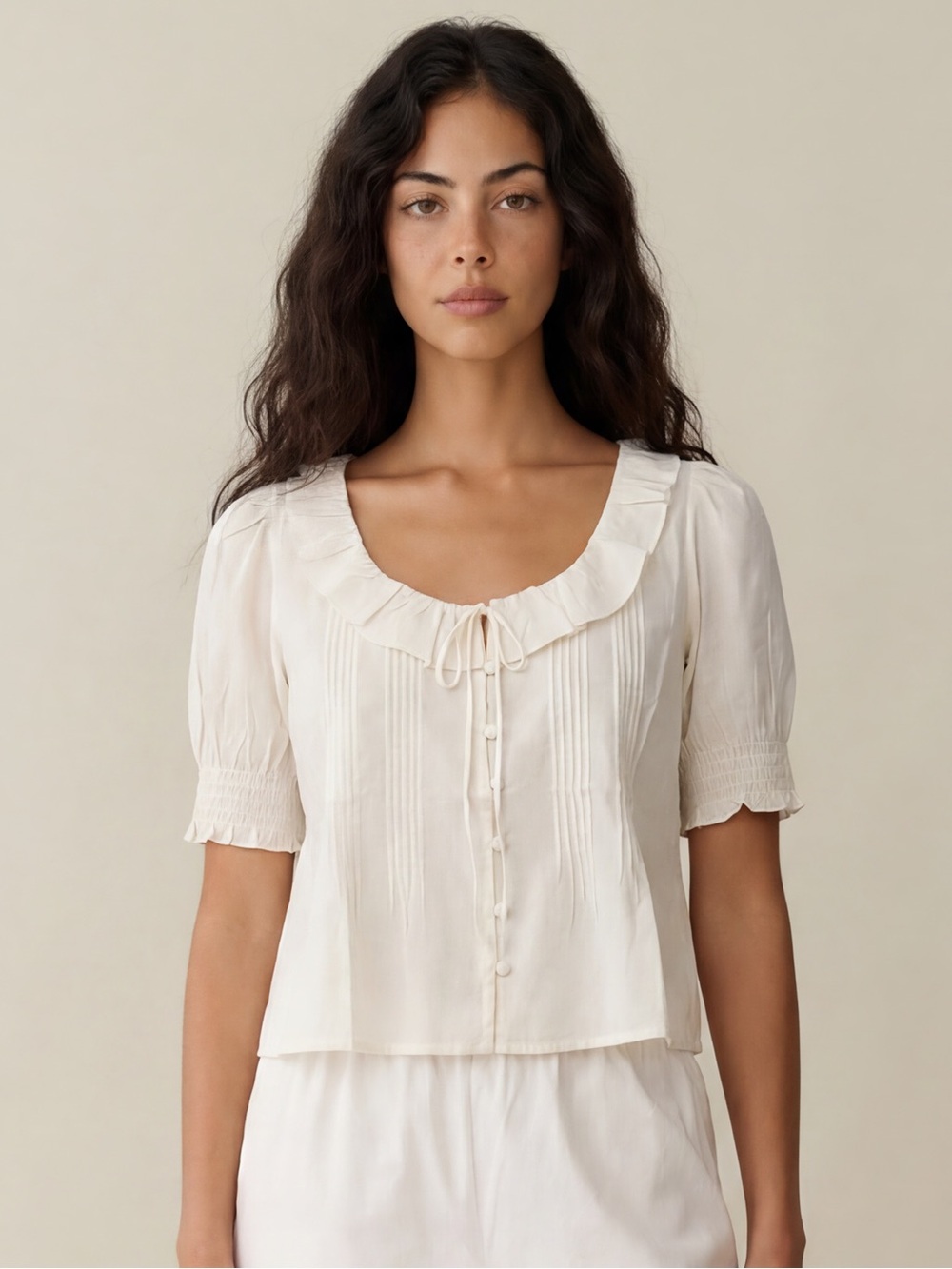 NWT few moda Maysilee Top size Medium M Cream lace Sorella